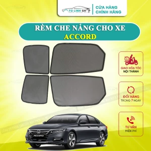 Rèm che nắng nam châm cho xe Accord, bộ 4 tấm cho 4 cửa, hàng loại 1 cao cấp nhất, vừa khít kính