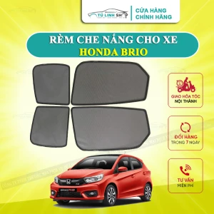 Rèm che nắng nam châm cho xe Honda Brio, bộ 4 tấm cho 4 cửa, hàng loại 1 cao cấp nhất