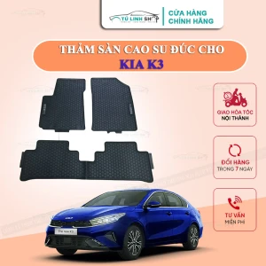 Thảm lót sàn Cerato/ k3 bằng cao su đúc cao cấp, không mùi, chuẩn form, dễ lau chùi.