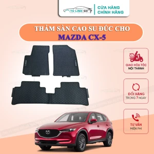 Thảm lót sàn CX5 bằng cao su đúc cao cấp, không mùi, chuẩn form, dễ lau chùi.