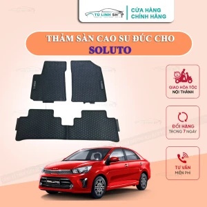 Thảm lót sàn Soluto bằng cao su đúc cao cấp, không mùi, chuẩn form, dễ lau chùi.