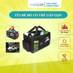 Túi đựng đồ để cốp ô tô bằng vải, nhiều ngăn, dễ dàng gấp gọn