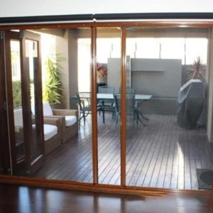 Cửa chống muỗi dạng lùa DL 03 màu vân gỗ - Giàn Phơi Hòa Phát