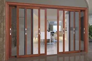 Cửa lưới chống muỗi dạng lùa DL 06 màu vân gỗ - Giàn Phơi Hòa Phát