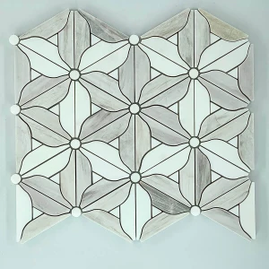 Magnolia Grey Marble Gạch Mosaic