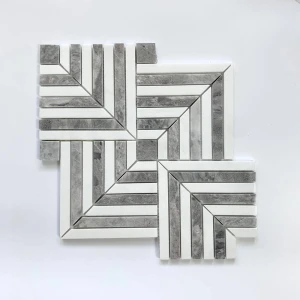 Square Arrow Dark Grey Gạch mosaic marble