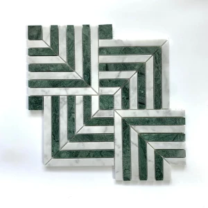 Square Arrow Green Gạch mosaic marble