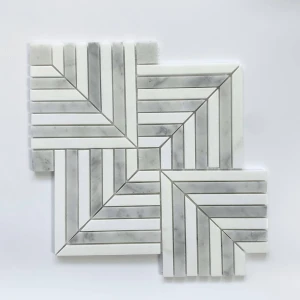 Square Arrow Light Grey Gạch mosaic marble