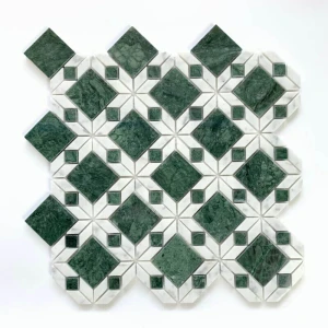 Square Emerald Green 1 marble mosaic