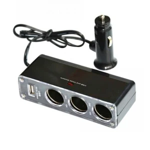 Bộ sạc nguồn tẩu chia 3 1USB trên xe