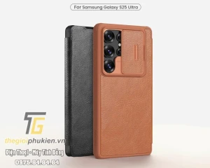 Bao da SamSung Galaxy S25 Ultra chính hãng Nillkin QIN bảo vệ Camera