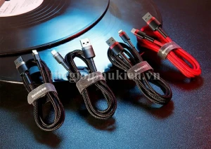 Cáp sạc, cáp kết nối dữ liệu iPhone, iPad chính hãng Baseus Kevlar 50cm bọc dù