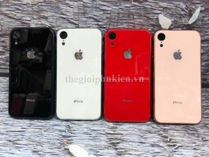 Ốp lưng chống sốc iPhone XR lưng kính viền màu TPU dẻo