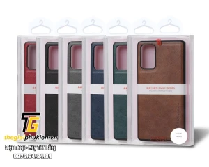 Ốp lưng da X-Level cho Samsung Galaxy Note 20 viền silicon chống sốc