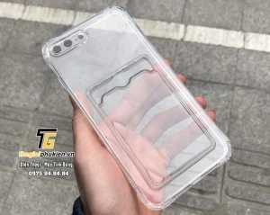 Ốp lưng dẻo trong suốt chống sốc iPhone 7 Plus có ngăn cài thẻ