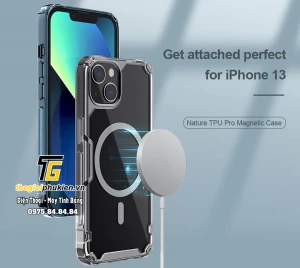 Ốp lưng iPhone 13 chống sốc chính hãng Nillkin Nature hỗ trợ Magsafe