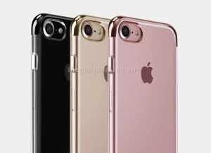 Ốp lưng iPhone 8 TPU dẻo trong suốt viền màu
