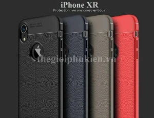 Ốp lưng iPhone XR silicon giả da, chống sốc Auto Focus