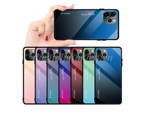 Ốp lưng kính màu Gradient viền dẻo cho iPhone 11 Pro