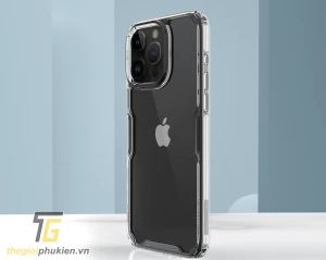 Ốp lưng silicon dẻo trong suốt chống sốc iPhone 15 Pro chính hãng Nillkin Nature