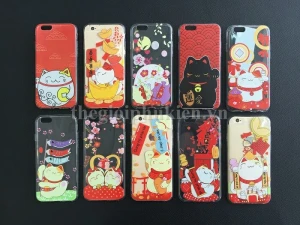 Ốp lưng silicon mèo thần tài iPhone 6 Plus, 6S Plus