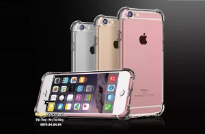 Ốp lưng silicon trong suốt chống sốc cho iPhone 6, 6S
