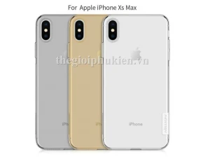 Ốp lưng silicon trong suốt iPhone XS MAX chính hãng Nillkin Nature