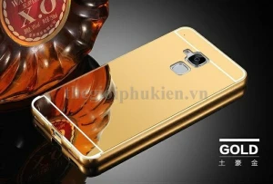 Ốp lưng tráng gương viền kim loại Asus Zenfone 3 Max bo tròn