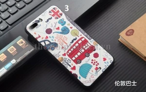 Ốp silicon 3D chống sốc iPhone 7 Plus hãng My Colors hình London Bus (Xe buýt London)