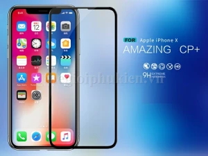 Tấm dán cường lực full màn hình CP MAX iPhone X chính hãng Nillkin