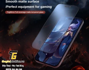 Tấm kính cường lực nhám full màn hình cho iPhone 14 Pro Max chính hãng Nillkin Amazing Fog Mirror chống vân tay