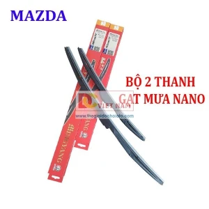 Bộ 2 thanh gạt nước mưa ô tô đa năng Nano cao cấp dành cho hãng xe Mazda: Mazda2-Mazda3-Mazda6-Mazda CX5-Mazda CX9-BT 50-Premacy