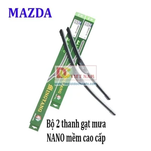 Bộ 2 thanh gạt nước mưa ô tô Nano mềm cao cấp dành cho hãng xe Mazda: Mazda2-Mazda3-Mazda6-Mazda CX5-Mazda CX9-BT 50-Premacy