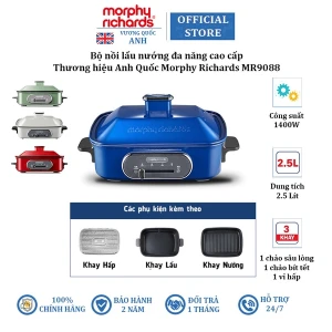 Bộ nồi lẩu nướng đa năng, thương hiệu Anh Quốc cao cấp Morphy Richards - MR9088