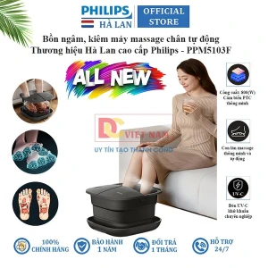 Bồn ngâm chân, kiêm máy massage chân tự động. Thương hiệu Hà Lan cao cấp Philips - PPM5103F