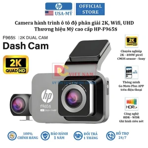 Camera hành trình ô tô độ phân giải 2K, Wifi, UHD. Thương hiệu Mỹ cao cấp HP-F965S