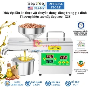 Máy ép dầu ăn thực vật chuyên dụng, dùng trong gia đình. Thương hiệu cao cấp Septree - X3S