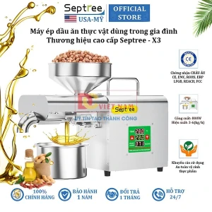Máy ép dầu ăn thực vật dùng trong gia đình. Thương hiệu cao cấp Septree - X3