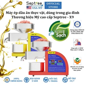 Máy ép dầu ăn thực vật, dùng trong gia đình. Thương hiệu Mỹ cao cấp Septree - X9