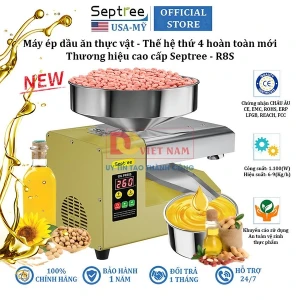 Máy ép dầu ăn thực vật, thế hệ thứ 4 hoàn toàn mới. Thương hiệu cao cấp Septree - R8S