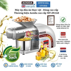 Máy ép dầu thực vật dùng cho gia đình, quán ăn. Thương hiệu Aosida cao cấp WF-ZN168