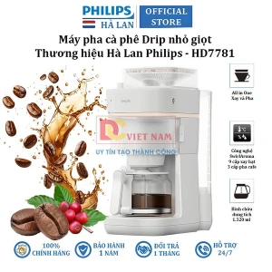 Máy pha cà phê Drip nhỏ giọt, thương hiệu Hà Lan cao cấp Philips Morgen HD7781/90