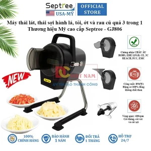 Máy thái lát, thái sợi hành lá, tỏi, ớt và rau củ quả dùng cho quán ăn, nhà hàng, khách sạn. Thương hiệu Mỹ cao cấp Septree - GJ806