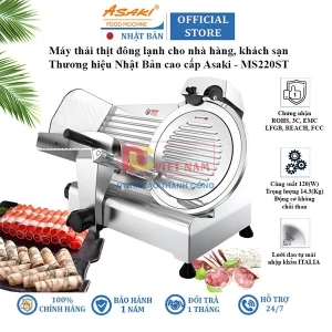 Máy thái thịt đông lạnh cho nhà hàng, khách sạn, thương hiệu Nhật Bản cao cấp Asaki - MS220ST
