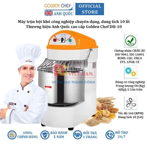 Máy trộn bột khô công nghiệp chuyên dụng, dung tích 10 lít. Thương hiệu Anh Quốc cao cấp Golden Chef DH-10