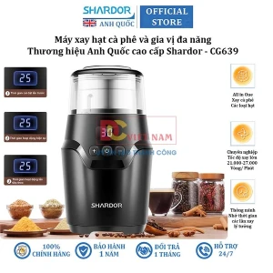Máy xay hạt cà phê và gia vị đa năng, thương hiệu Anh Quốc cao cấp Shardor - CG639