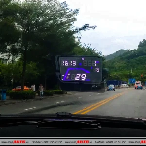 Thiết bị hiển thị tốc độ lên kính lái xe ô tô HUD Q7.