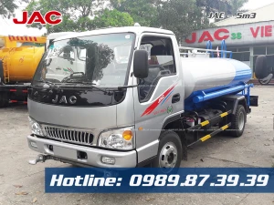 XE PHUN NƯỚC RỬA ĐƯỜNG TƯỚI CÂY 5 M3 KHỐI JAC - MỚI 2023
