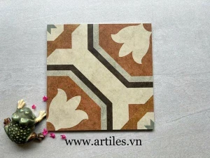 Gạch bông cổ điển nâu đỏ