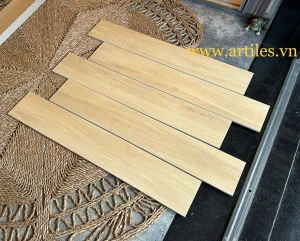 Gạch giả gỗ 15x90cm lát nền đẹp Art88